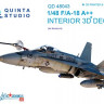 Quinta studio QD48043 F/A-18A++ (for Kinetic kit) 3D декаль интерьера кабины 1/48