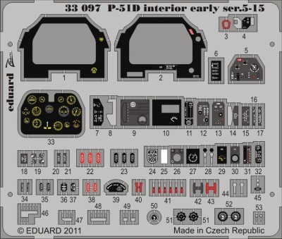 Eduard 33097 P-51D Interior early ser.5-15 S.A. 1/32