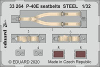 Eduard 33264 1/32 P-40E seatbelts STEEL (TRUMP)