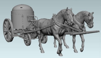 Copper State Models F35-047 Фигуры, Пара лошадей для броневой каретки 1/35