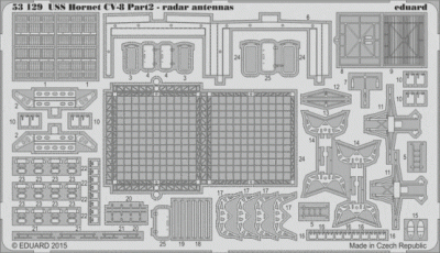 Eduard 53129 USS Hornet CV-8 part 2 - radar antennas 1/200 1/200