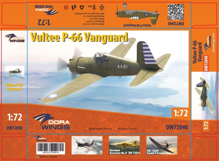 Dora Wings 72040 Vultee P-66 Vanguard (4x camo) 1/72