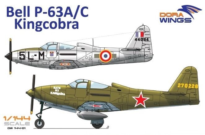 Dora Wings 14401 Bell P-63A/C Kingcobra (9x camo) 1/144