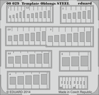 Eduard M00029 Template oblongs STEEL