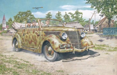 Roden 35820 Ford V8-G81 Cabriolet (4x camo) 1/35
