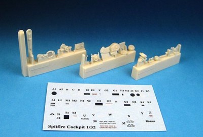Barracuda Studios BCR32174 Supermarine Spitfire Mk.I-Mk.V Cockpit Upgrade Set 1/32