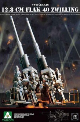 Takom 2023 12.8 cm FlaK 40 Zwilling 1/35