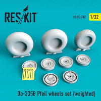 Reskit RS48-0332 Do-335В Pfeil wheels set (weighted) Monogram, Revell, Tamiya 1/48