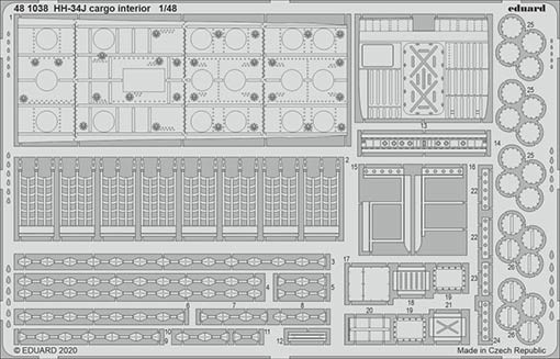 Eduard 481038 SET HH-34J cargo interior (TRUMP)