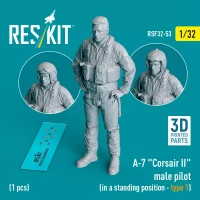 Reskit F32053 A-7 'Corsair II' male pilot stand.position 1 1/32