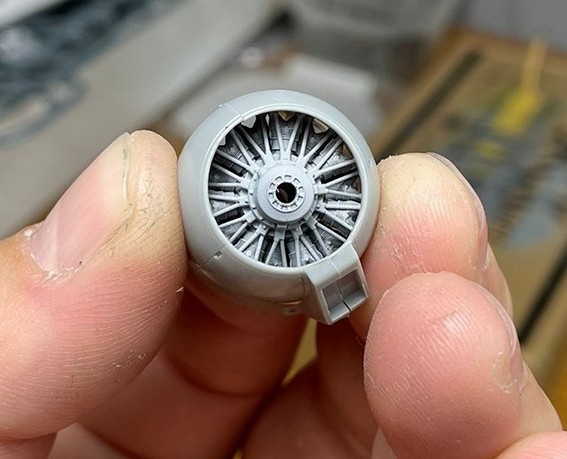 Art Scale 200-A48021 Gnome-Rh'ne 14M - 2 pc. engine for French or German WWII airplane 3d-printed 1/48