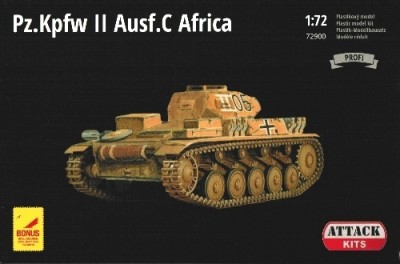Attack Hobby 72900 PzKpfw II Ausf.C Africa &amp; metal barrel 1/72