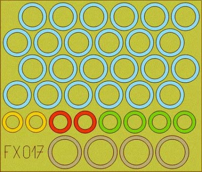 Eduard FX017 M-4A3E8 Sherman wheel masks 1/48 HBS
