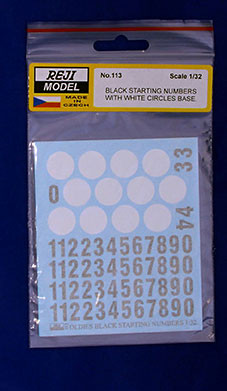 Reji Model 113 Starting Numbers OLDIES BLACK (re-edition) 1/32