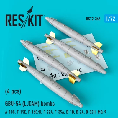 Reskit 72365 GBU-54 (LJDAM) bombs (4 pcs.) 1/72