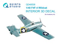 Quinta studio QD48538 F4F-4 Wildcat (Academy) 3D Декаль интерьера кабины 1/48