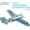 Quinta studio QD48538 F4F-4 Wildcat (Academy) 3D Декаль интерьера кабины 1/48