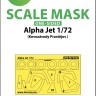 Art Scale 200-M72025 Alpha Jet Kabuki wheels and canopy frame paint mask (outside only) 1/72