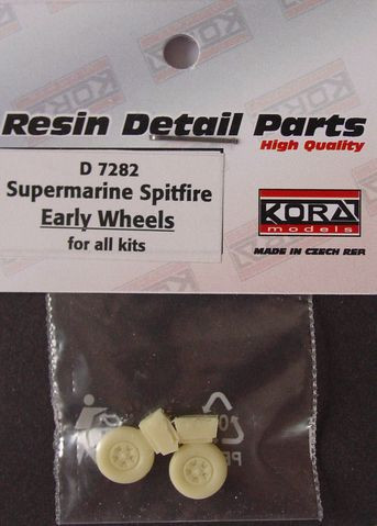 Kora Model D7282 Wheels for Supermarine Spitfire Early 1/72