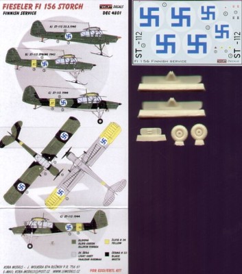 Kora Model DEC4801 Fi 156 Storch (Finnish service) декали 1/48