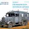 Quinta Studio QD35031 Henschel 33 D1 (для модели ICM) 3D Декаль интерьера кабины 1/35