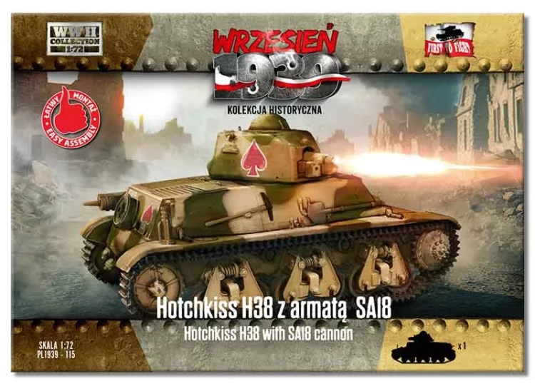 First To Fight 72115 Hotchkiss H38 with SA18 cannon 1/72
