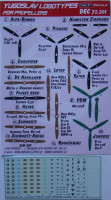 Kora Model DEC72201 Yugoslavian logotypes for propeller декали декали 1/72