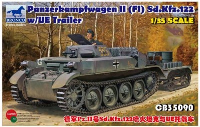 Bronco CB35090 PzKpfw.II(Fl) Sd.Kfz.122 w/UE Trailer 1/35