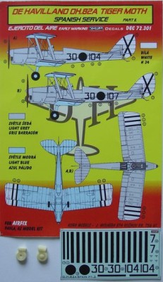 Kora Model DEC72301 DH.82A Tiger Moth Spanish Service Pt.2 декали декали 1/72