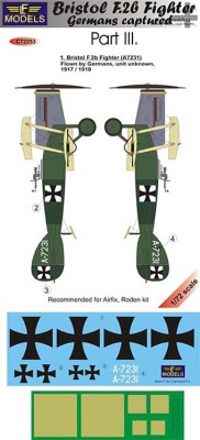 Lf Model C72253 Decals Bristol F.2b Fighter Captured - Part 3 1/72