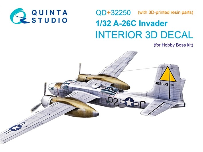 Quinta Studio QD+32250 A-26C Invader (Hobby Boss) (с 3D-печатными деталями) 1/32