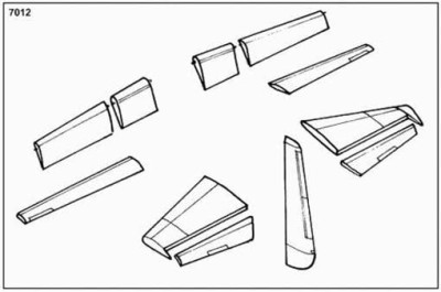 CMK 7012 Me 262A/ B - control surfaces set for REV 1/72