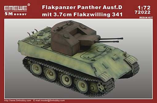 5M Hobby 72022 1/72 Flakpz. Panther Ausf.D 3.7cm Flakzwilling 341