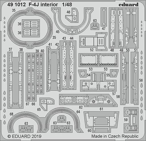 Eduard 491012 1:48 SET F-4J interior (ACAD)