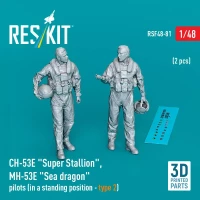 Reskit F48081 CH-53E 'Super Stallion', MH-53E pilots (2x) 1/48