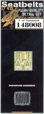HGW 148008 - P-47 Thunderbolt Seatbelts 1/48