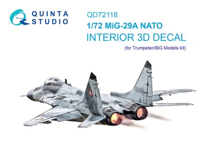 Quinta studio QD72118 МиГ-29A (NATO) (Trumpeter/IBG Models) 1/72
