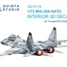 Quinta studio QD72118 МиГ-29A (NATO) (Trumpeter/IBG Models) 3D Декаль интерьера кабины 1/72