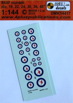 4+ Publications DMK-14417 1/144 Decals RAAF roundels (2 sets)