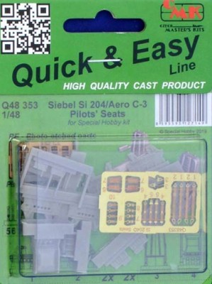 CMK Q48353 Siebel Si-204/Aero C-3 Pilots' Seats (SP.H.) 1/48