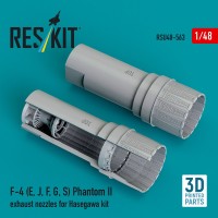 Reskit U48563 F-4 E,J,F,G,S Phantom II exh. nozzles (HAS) 1/48