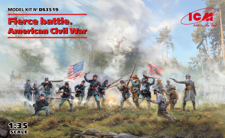 ICM DS3519 Fierce battle, American Civil War (4 sets) 1/35