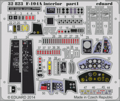Eduard 32823 F-104A interior S.A.