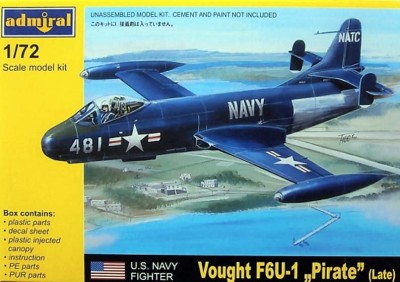 Az Model - Admiral ADM-7212 VOUGHT F6U-1 PIRATE (LATE) 1/72