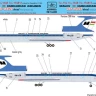 HAD DW144002 Decal Tu-154/154B/154B-2 MALEV (dry-water) 1/144