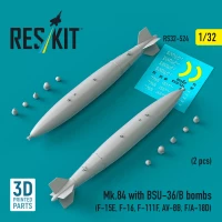 Reskit 32524 Mk.84 with BSU-36/B bombs (2 pcs.) 1/32