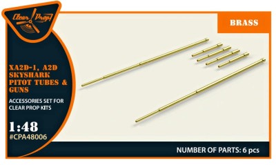 Clear Prop CPA48006 XA2D-1, A2D SKyshark Pitot tubes and guns 1/48
