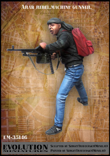 Evolution Miniatures 35146 Arab rebel, machine gunner 1/35