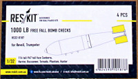Reskit RS32-0187 1000 lb free fall bomb checks (4 pcs.) 1/32