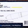 Reskit RS32-0187 1000 lb free fall bomb checks (4 pcs.) 1/32
